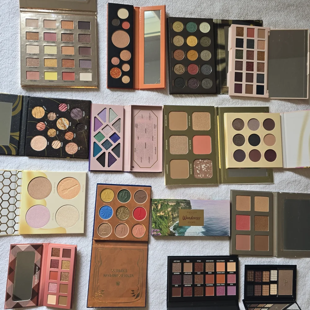 15 High End Eyeshadow Palette Lot, Ipsy, Violet Voss, Iconic London, Ciate, etc.